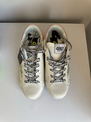 Sneakers 4b12 donna bianche rosa