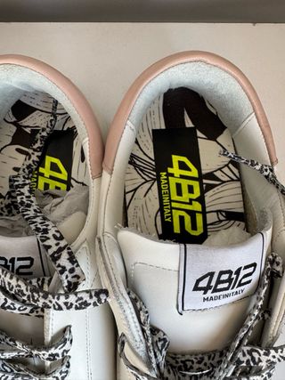 Sneakers 4b12 donna bianche rosa