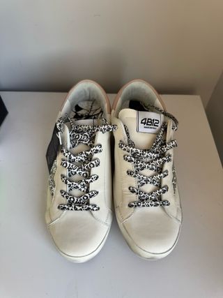 Sneakers 4b12 donna bianche rosa