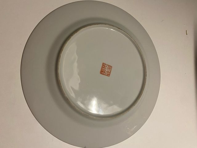 Platos decorativo porcelana gallos