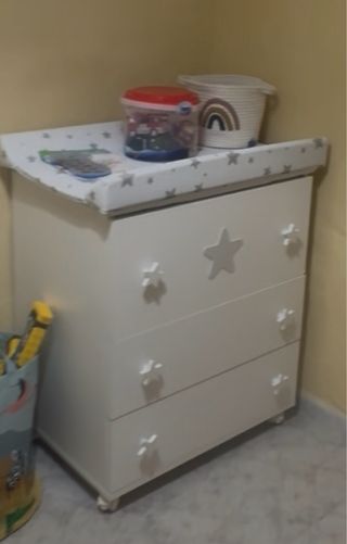 Cambiador bañera bebé estrellas