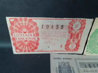 Lotería Nacional Billetes Antiguos