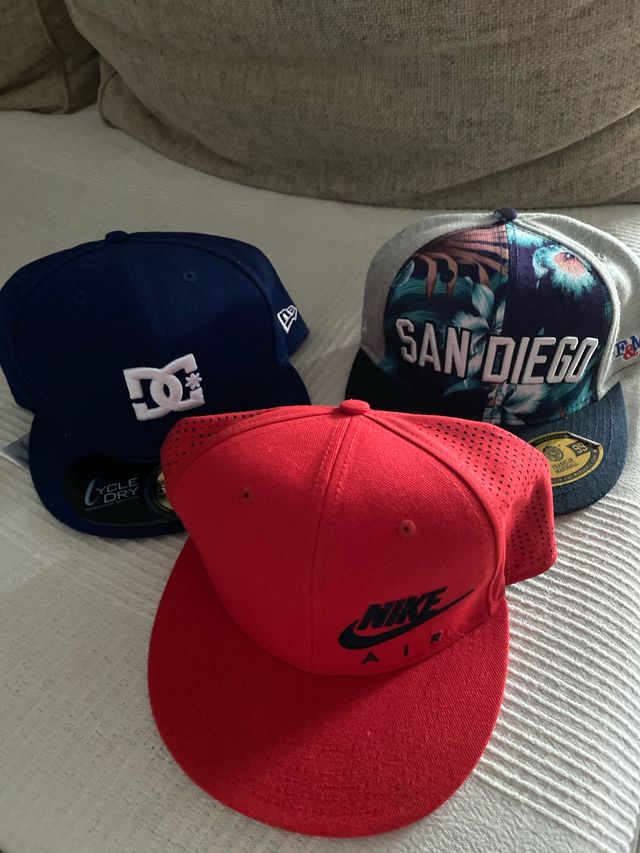 Lote 3 Gorras DC, Nike, Franklin