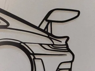 Porsche 911 GT3 RS Silhouette Arte da Parete