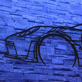 Porsche 911 GT3 RS Silhouette Arte da Parete