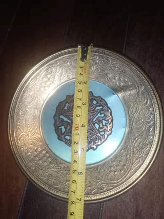 Antiguo plato latón Estrella de Belén