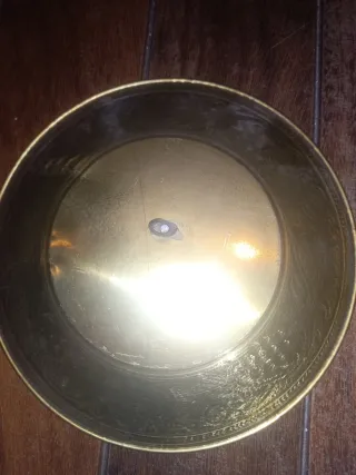 Antiguo plato latón Estrella de Belén