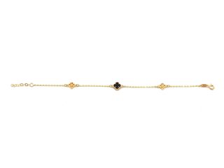 E1800682-12 Pulsera Oro 18k con Malaquita