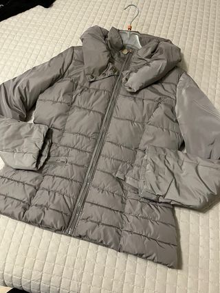 Piumino donna grigio/beige taglia M