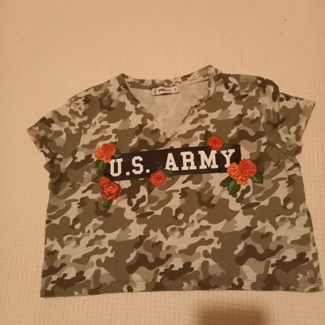 Camiseta Corta Camuflaje U.S. ARMY Rosas Talla S