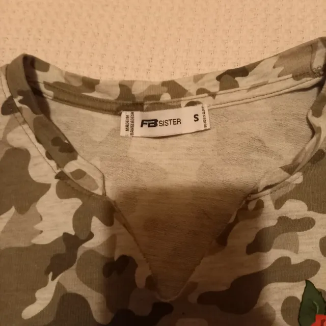 Camiseta Corta Camuflaje U.S. ARMY Rosas Talla S