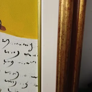 Quadro ad olio su tela certificato. con cornice le