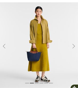 Longchamp Le Pliage S Azul y cuero  Asa Mano