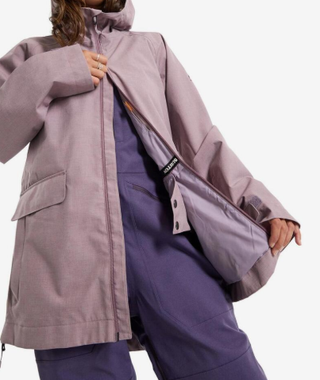 Chaqueta con capucha Burton Lalik lila mujer