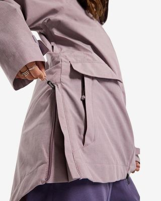 Chaqueta con capucha Burton Lalik lila mujer