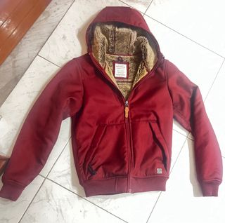 Giubbino Pull&Bear con cappuccio rosso taglia M