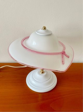 Lampada vetro Murano vintage rosa