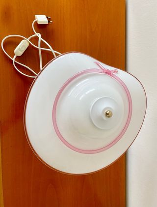 Lampada vetro Murano vintage rosa