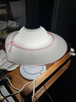 Lampada vetro Murano vintage rosa