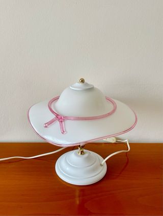 Lampada vetro Murano vintage rosa