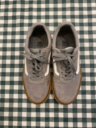 Zapatillas Vans niño grises y marrones