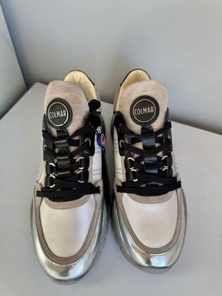 Colmar Sneakers Donna Argento Bianco Nuove