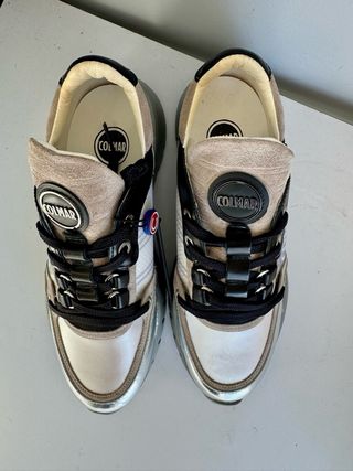 Colmar Sneakers Donna Argento Bianco Nuove