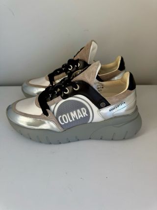 Colmar Sneakers Donna Argento Bianco Nuove