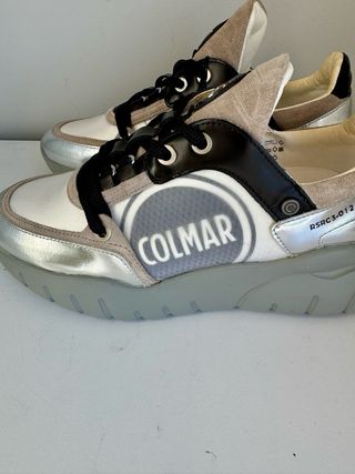 Colmar Sneakers Donna Argento Bianco Nuove
