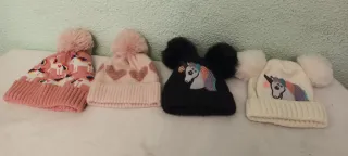 Gorros niña 4-7 años unicornio y corazones
