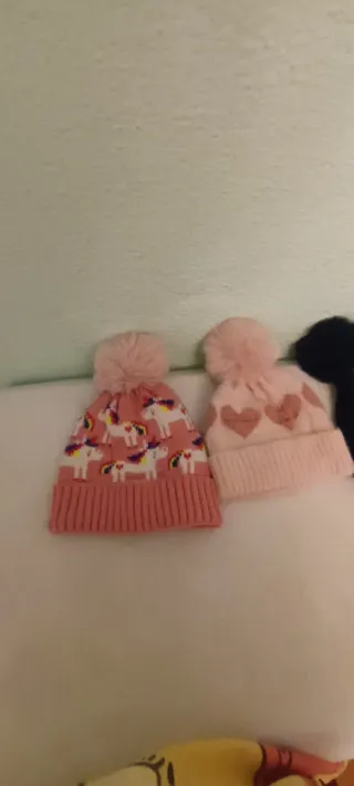 Gorros niña 4-7 años unicornio y corazones