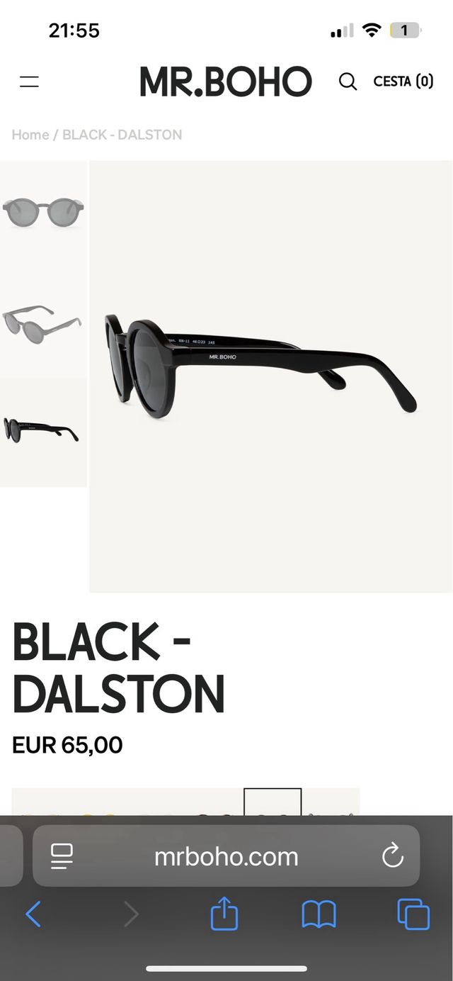 Gafas de sol MR. BOHO negras