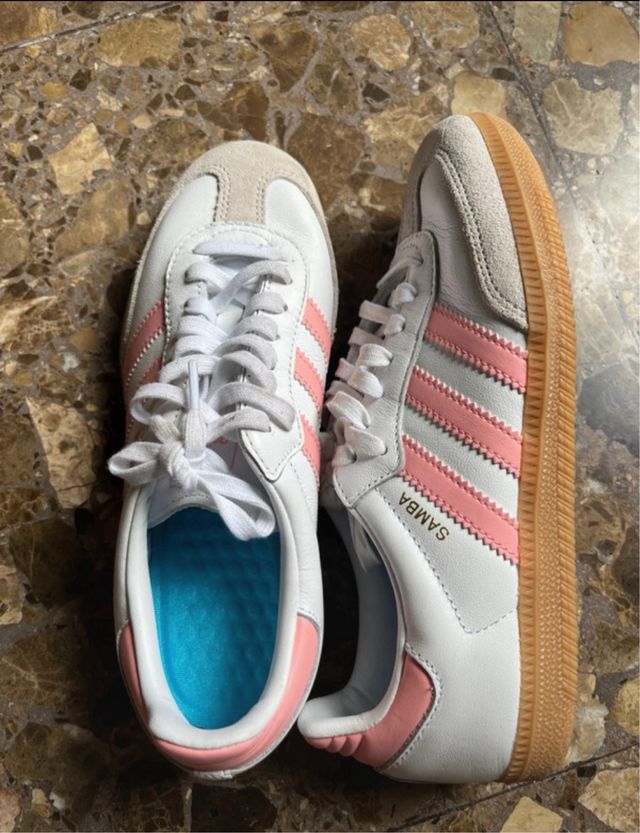 Adidas Samba Blancas y Rosas
