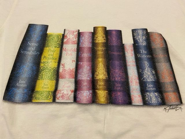 Camiseta mujer libros Jane Austen