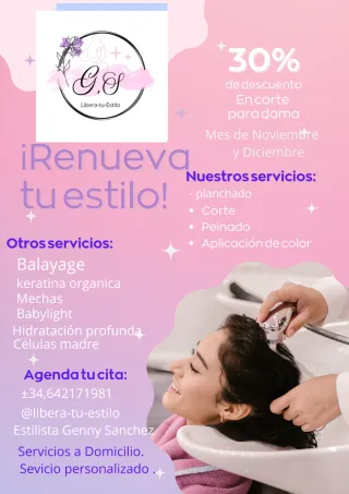 Servicio a Domicilio cortes ,peinados,keratina