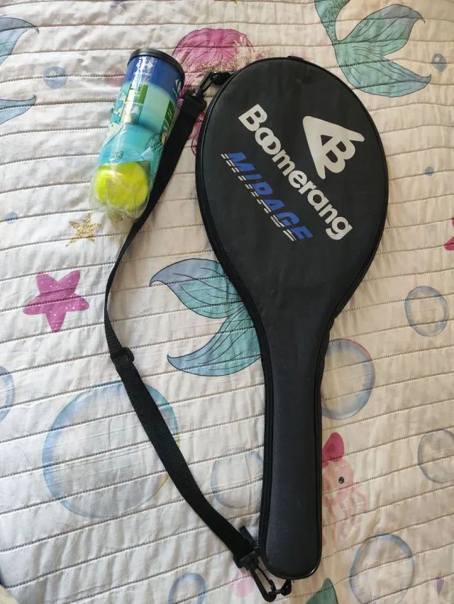 Raqueta Boomerang Mirage con funda y pelotas