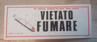 Cartello Vietato Fumare NO SMOKING SIGARETTA FUOCO