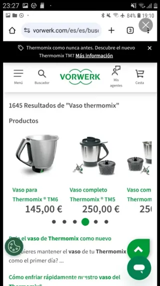 Vaso Thermomix 5 completo NUEVO.