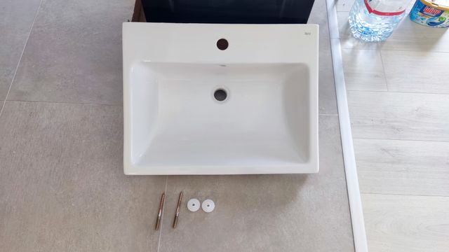 Lavabo mural ROCA DAMA blanco porcelana 60.5x46 cm