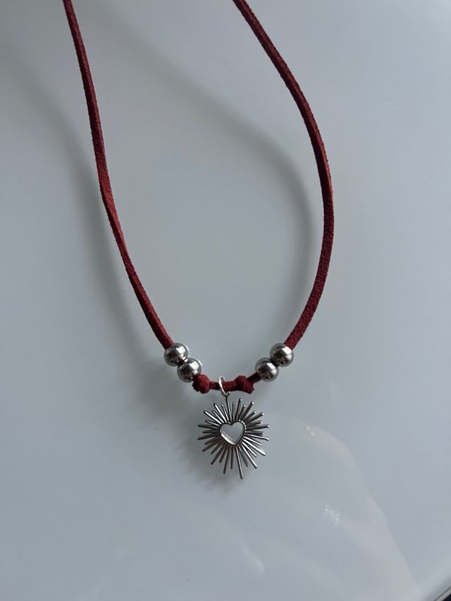 Choker con cuore argento