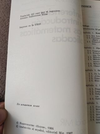 Conferencia de introd. a las matemáticas aplicadas
