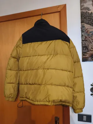 Giubbotto uomo invernale nero e giallo