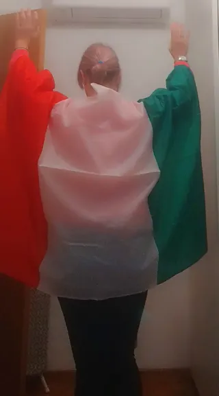 Bandiera italiana indossabile 150x90