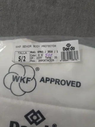 Peto Karate Daedo Senior Talla s