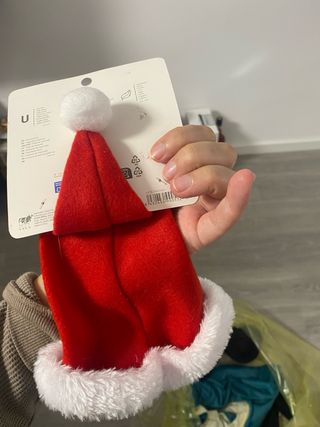 Disfraz Mascota Navidad: Gorro y Pajarita