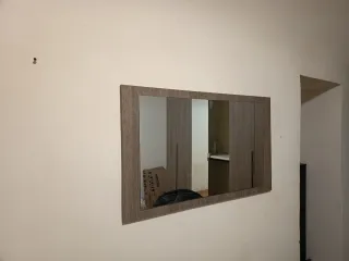 Specchio da parete marrone/grigio