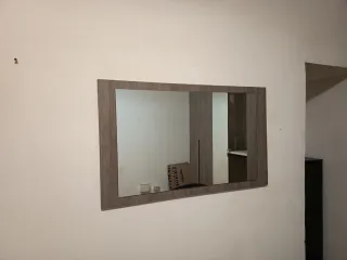 Specchio da parete marrone/grigio