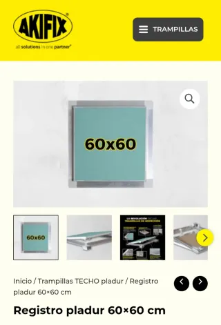 Trampilla Pladur 60x60 cm Akifix