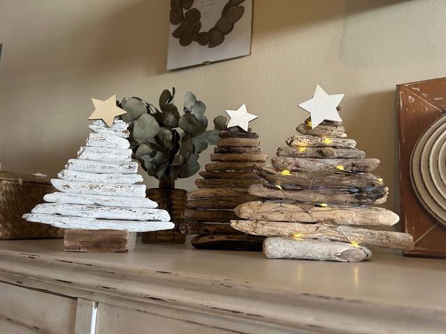 Adornos Navideños con palos de la playa!!