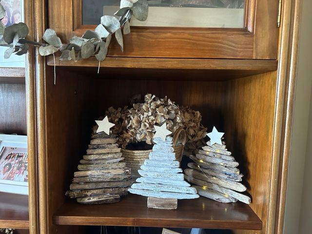 Adornos Navideños con palos de la playa!!